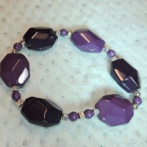 Grapevine Bracelet  Premier Designs Acrylic Beads Purple/Black